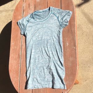 lululemon swiftly tech short sleeve shirt light blue